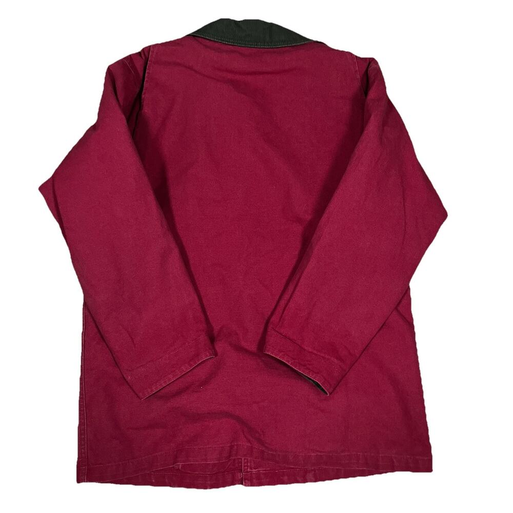 Womens Vintage LL Bean Chore Barn Coat T540 Red Made in USA Removable Wool Liner - Picture 10 of 15